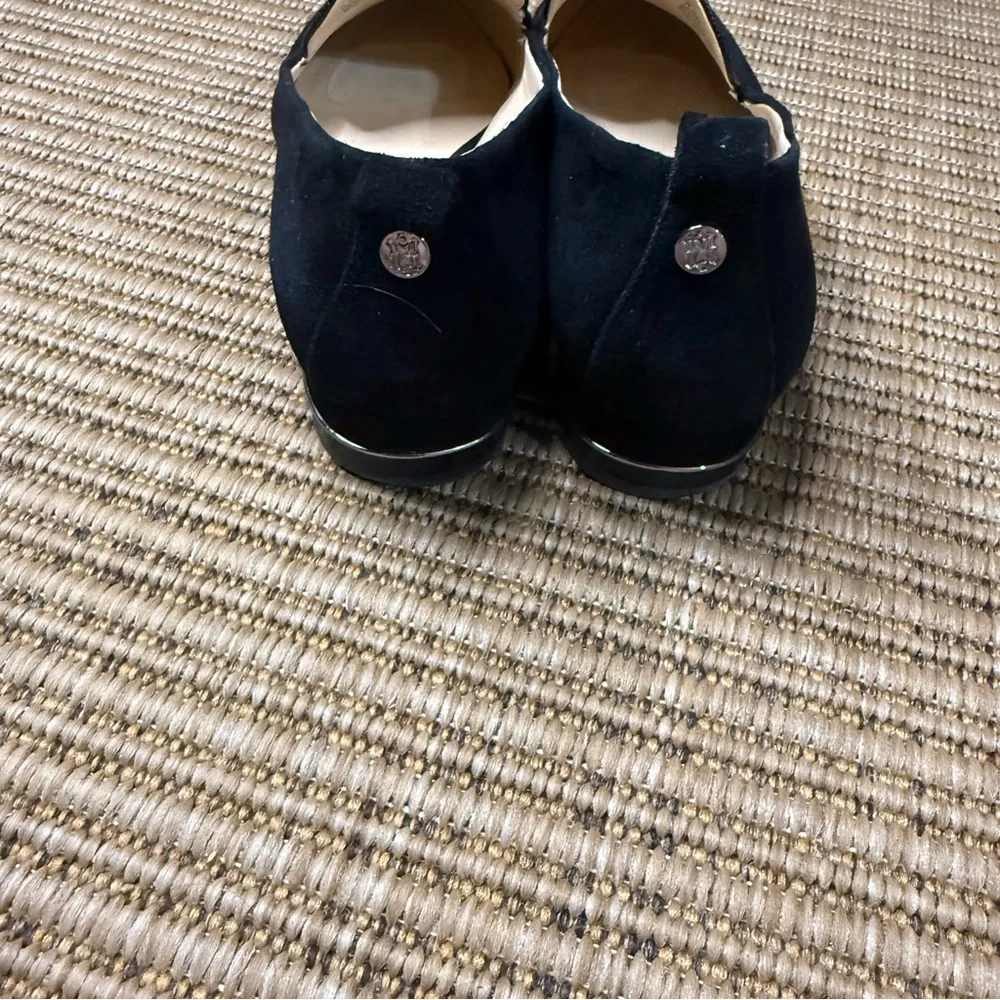 Alex Marie Cambell Suede and Embossed Leather Flats - Picture 3 of 5